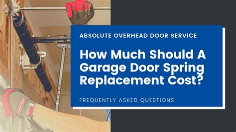 A garage door should be replaced when it has esthetic or functionality issues.like it no longer opens and closes with ease. How Much Should A Garage Door Spring Replacement Cost ...