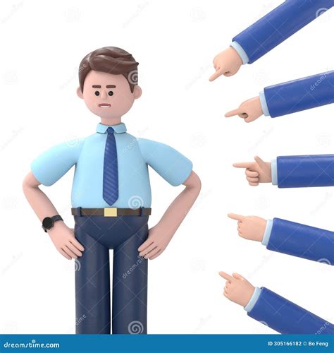 Concept Of Social Censure Or Accusations. Many Hands Pointing A