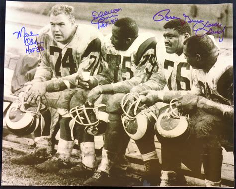 lot detail los angeles rams “fearsome foursome” signed 16x20 photo