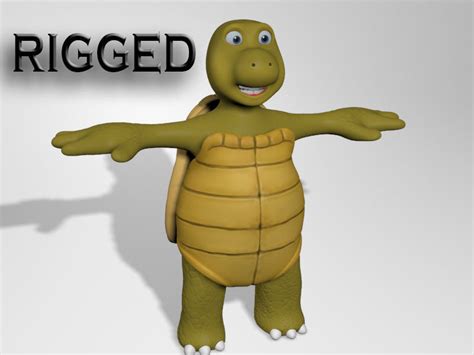 3d Model Cartoon Turtle Character Vr Ar Low Poly Rigged Cgtrader
