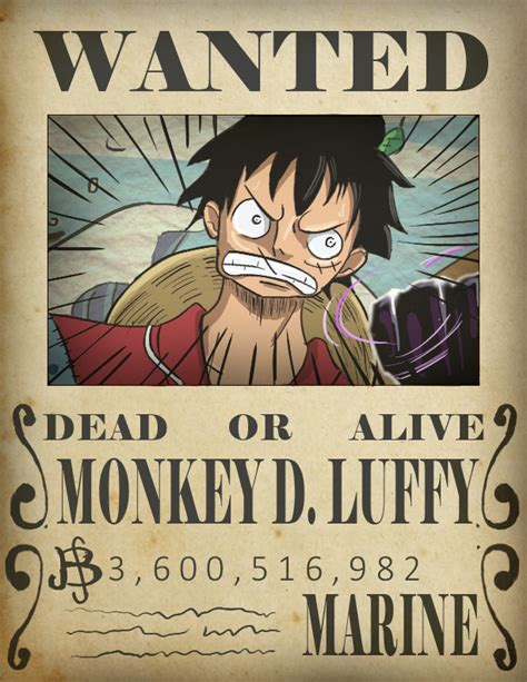 Luffy New Wanted Poster