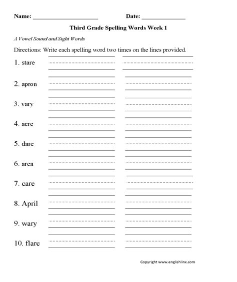 Similar apps to 3rd 4th grade spelling words preschool worksheets. Spelling Worksheets | Third Grade Spelling Worksheets