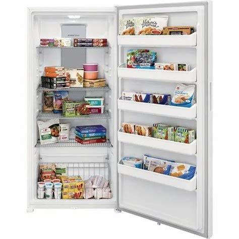 Ge Garage Ready Frost Free Upright Freezer In White Fuf14qrrww The Home