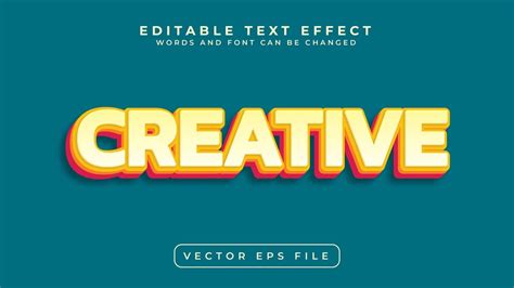 Premium Vector Simple Creative Text Effect