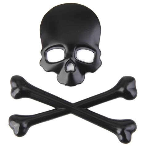 Buy 3d Sticker Emblem Skull Cross Bones Badge Logo