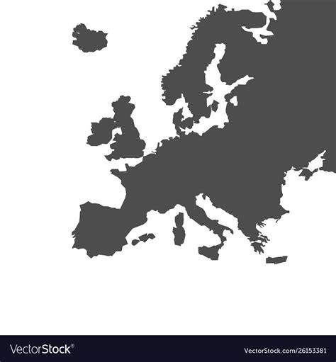 Detailed Map Europe Royalty Free Vector Image Vectorstock