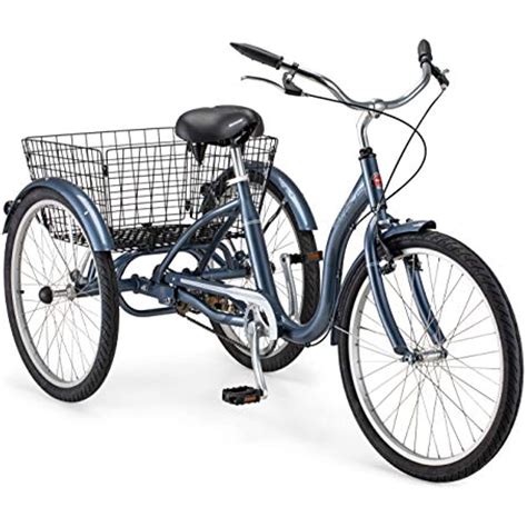 Schwinn Meridian Adult Tricycle With 24 Inch Wheels In Slate Blue With