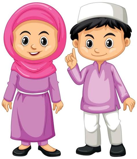 Clip Art Of A Cute Muslim Outfits Illustrations Royalty Free Vector