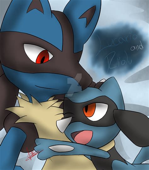lucario and riolu by sc4rletspectrum on deviantart mew and mewtwo pokémon heroes cute