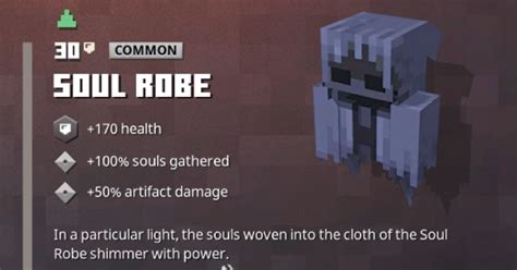 Minecraft dungeons uses a pretty different combat system from the classic minecraft. Soul Robe | Minecraft Dungeons - GameWith