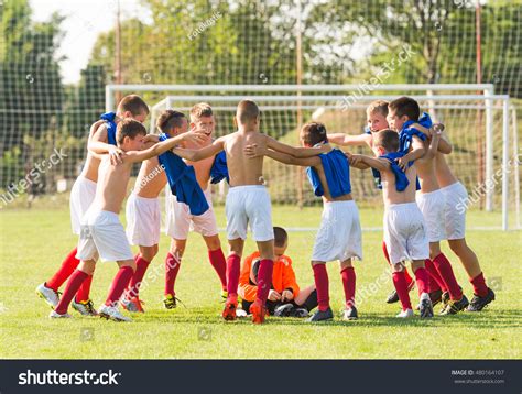 Kids Soccer Team Group Huddle Stock Photo 480164107 Shutterstock