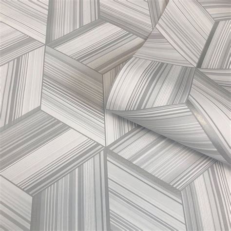Sample Belgravia Hudson Geometric Stripe Smooth Paper Retro Geo