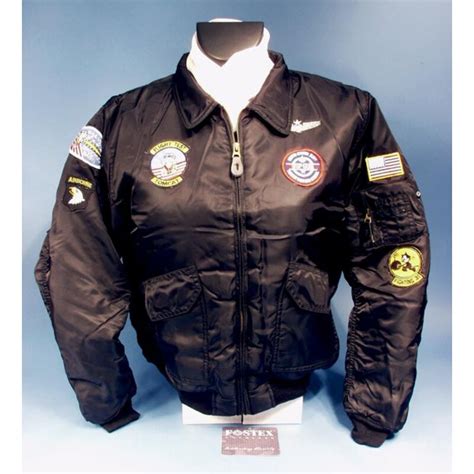 Pilots Station Clothing Cwu45 Flight Jacket Top Gun Black Child Size