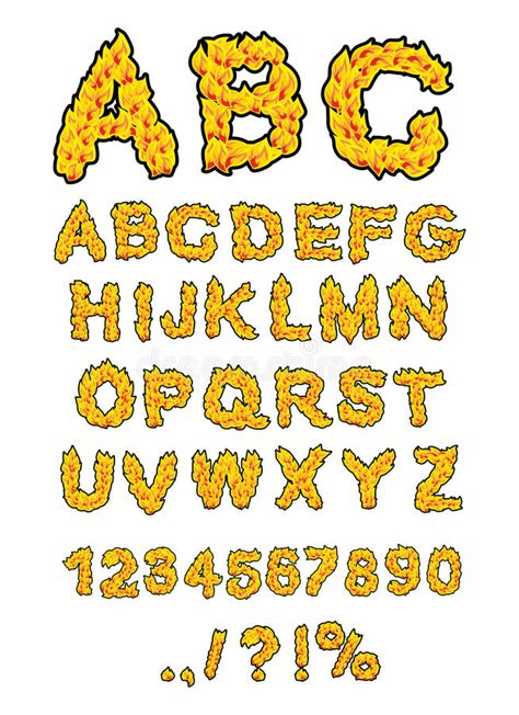 If you want to create professional printout, you should consider a commercial font. Fire ABC. Flame Alphabet. Fiery Letters. Burning Font. Hot ...