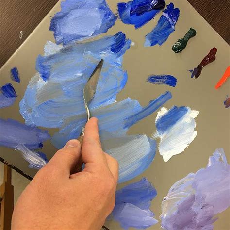 Color Mixing With A Palette Knife Palette Knife Painting Painting