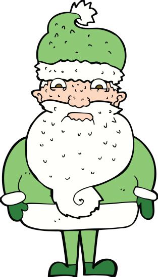 Cartoon Grumpy Santa Claus Stock Illustration Download Image Now