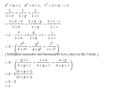 if x 2 y z y 2 z x z 2 x y then the value of 1x 1 1y 1 1z 1 is