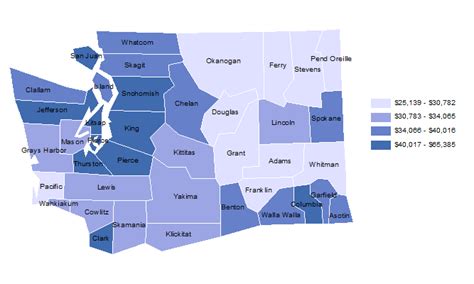 Per Capita Personal Income By County Office Of Financial Management