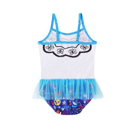 Girls Kids Encanto Mirabel Summer One Piece Strappy Swimwear Swimsuit