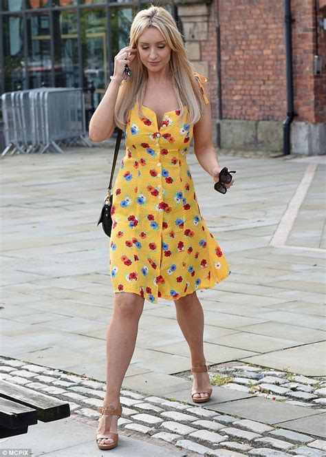 Corrie S Catherine Tyldesley In Yellow Floral Sundress At Manchester