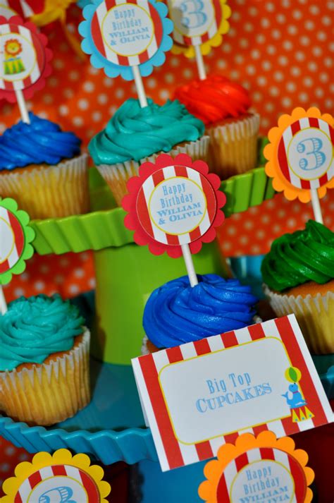5.0 out of 5 stars 2. Circus Party Cupcake Toppers - Carnival Birthday - Circus ...