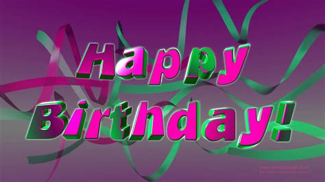Birthdayloops Happy Birthday Pink And Green Ribbons Youtube