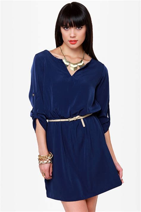 Cute Navy Blue Dress Casual Dress 4200 Lulus