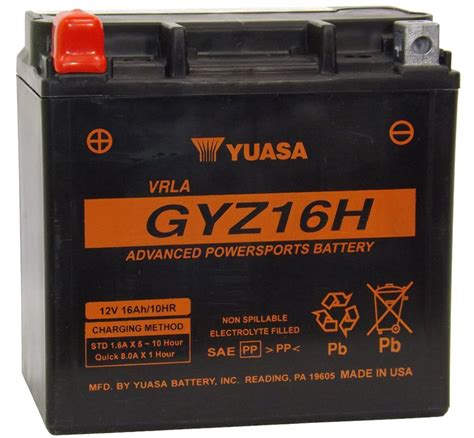 Yuasa GYZ16H High Capacity AGM Motorcycle Battery | MDS Battery