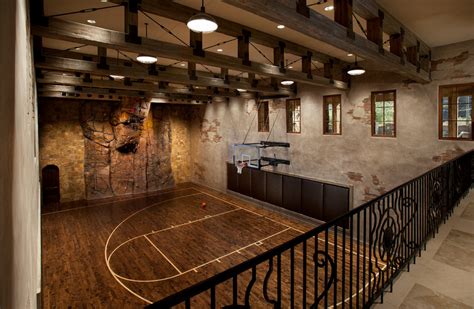 Talk about a home court advantage! Indoor Basketball Courts | Homes of the Rich
