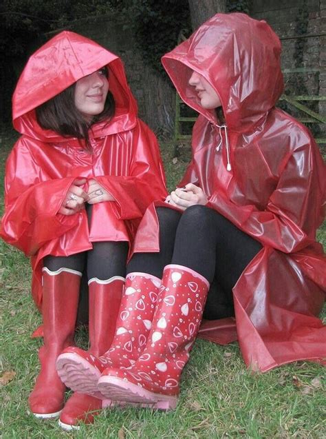 Warten Auf Den Regen Vinyl Raincoat Raincoat Jacket Plastic