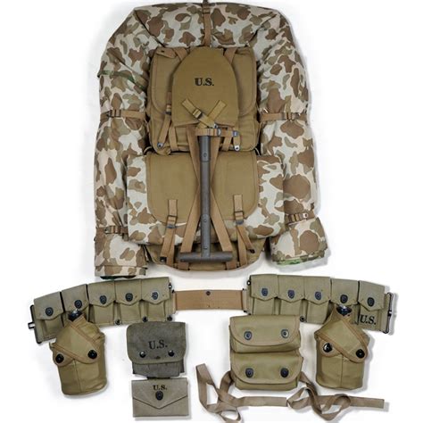 Ww2 Us Army Equipment Conbination Usmc Backpack T Type Spade Usmc