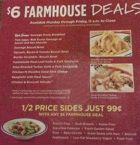 Choose your starter farmhouse garden salad soup 3. Stacy Tilton Reviews: Bob Evans Farmhouse Deal Meal & $25 ...