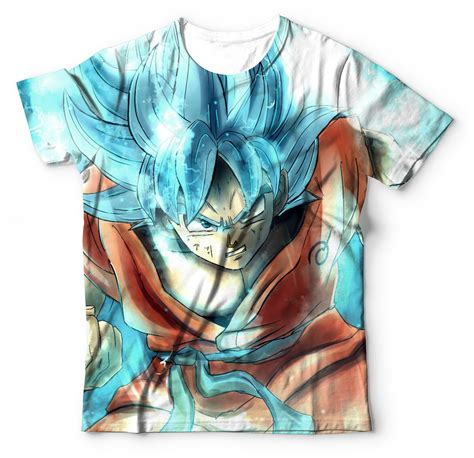 Camisa Camiseta Blusa Dragon Ball Super Goku Ssj Blue Elo7