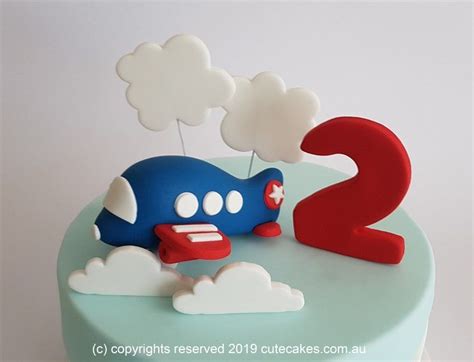 Airplane Cake Topper Aeroplane Aero Plane Age Number Clouds Etsy New