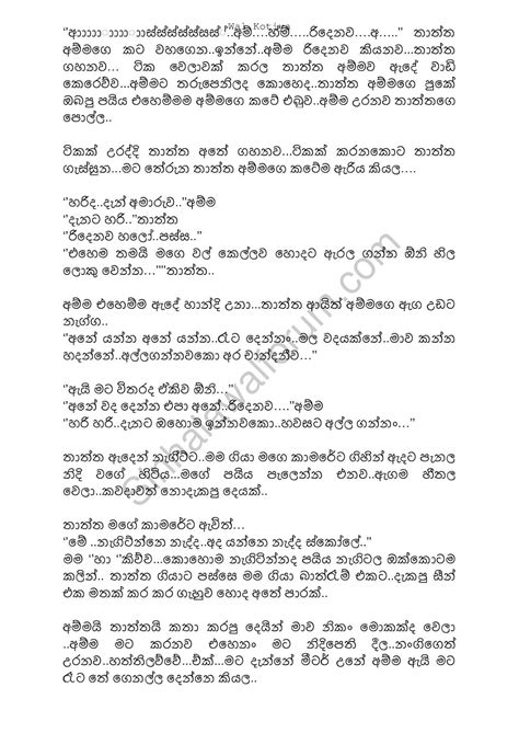Ammai Thaththai 1 Sinhala Wal Katha