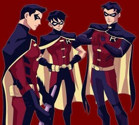 Young Justice Robins Nightwing Batgirl Catwoman Red Robin Robin Dc