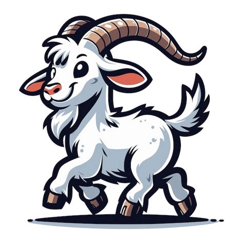 Premium Vector Cartoon Goat Vector Illustration