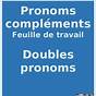 Double Object Pronoun Chart French