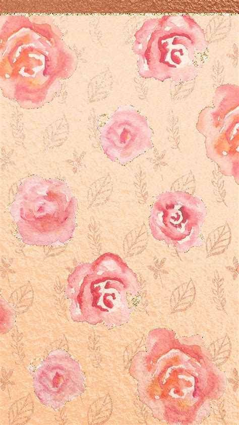 Rose Gold Flowere Cute Girly Flowers Rose Gold Обои