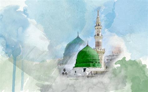 Mosque Of The Prophet Drawing Al Masjid An Nabawi The Prophets