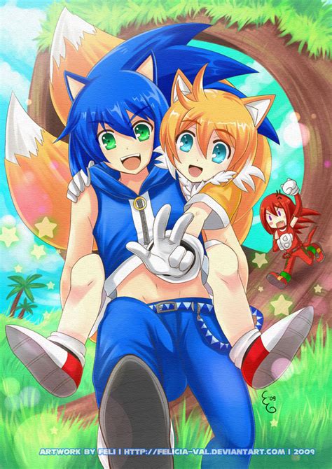 Gjinka Humanised Team Sonic Cute Tails Ftw By The Way Sonic Mania Sonic And Amy Sonic And