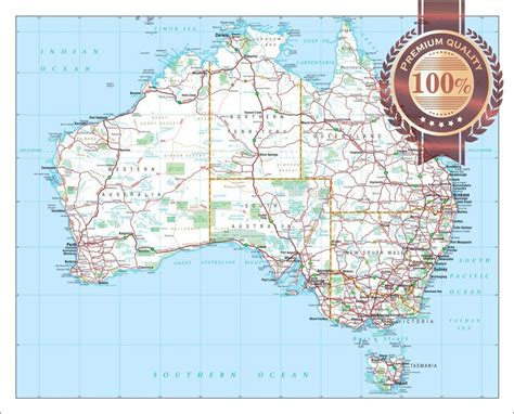 Learn about the names of the different australian states and territories, mention where they are located in australia, as well as how to pronounce them. NEW LARGE DETAILED MAP OF AUS AUSTRALIAN ROADS ATLAS WALL PRINT PREMIUM POSTER | eBay