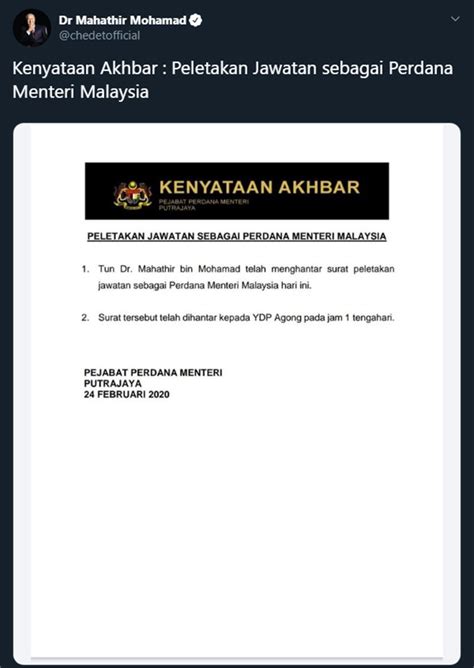 Surabaya, (www.jnnews.co.id) | kepada yth. Perdana Menteri Malaysia Mahathir Mohamad Resmi ...