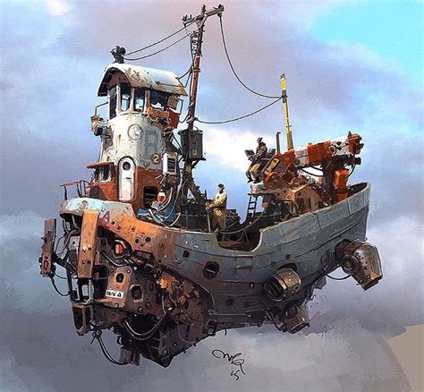 Steampunk Airship Sci Fi Concept Art Steampunk Art