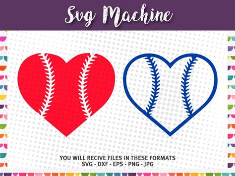 Baseball heart svg sport SVG design INSTANT DOWNLOAD vector