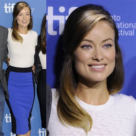 Olivia Wilde Is Black And Blue In A Michael Kors Pencil Skirt