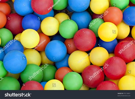 Plastic Balls Colors Blue Red Green Stock Photo Edit Now 70119601