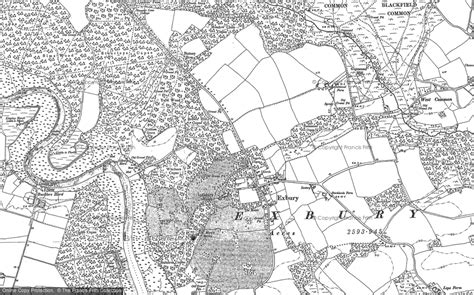 Historic Ordnance Survey Map Of Exbury 1895 Francis Frith