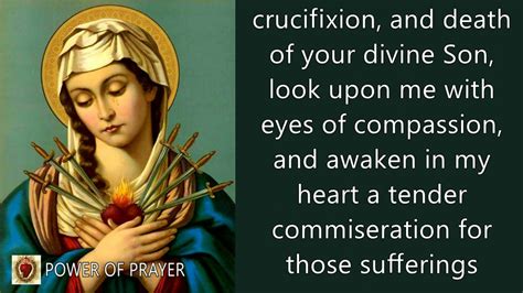 Prayer To Our Lady Of Sorrows Feast Day 15 September Power Of Prayer Youtube