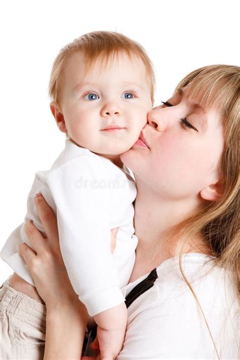 Mom Kisses Son Sidewards Stock Photos Free Royalty Free Stock Photos From Dreamstime